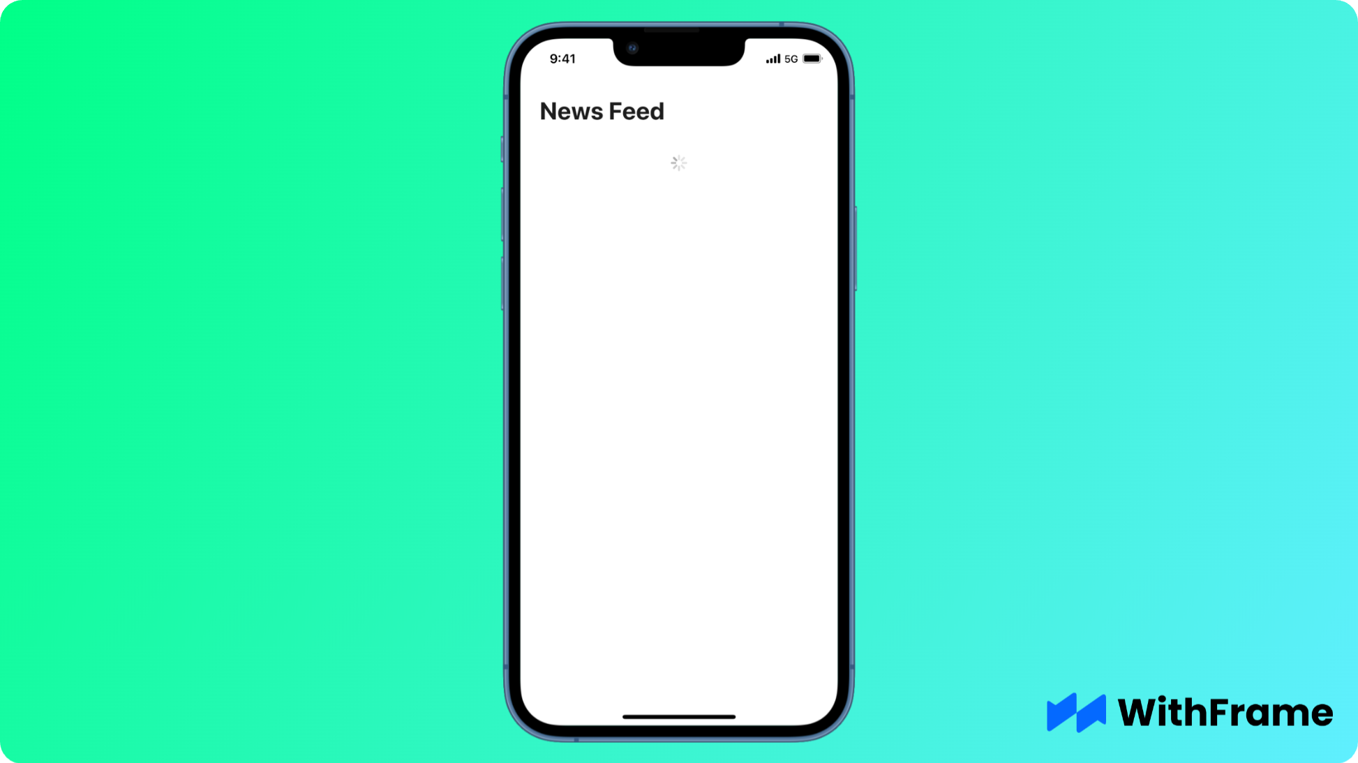 Pre-built Simple News Feed Component with Loading Spinner