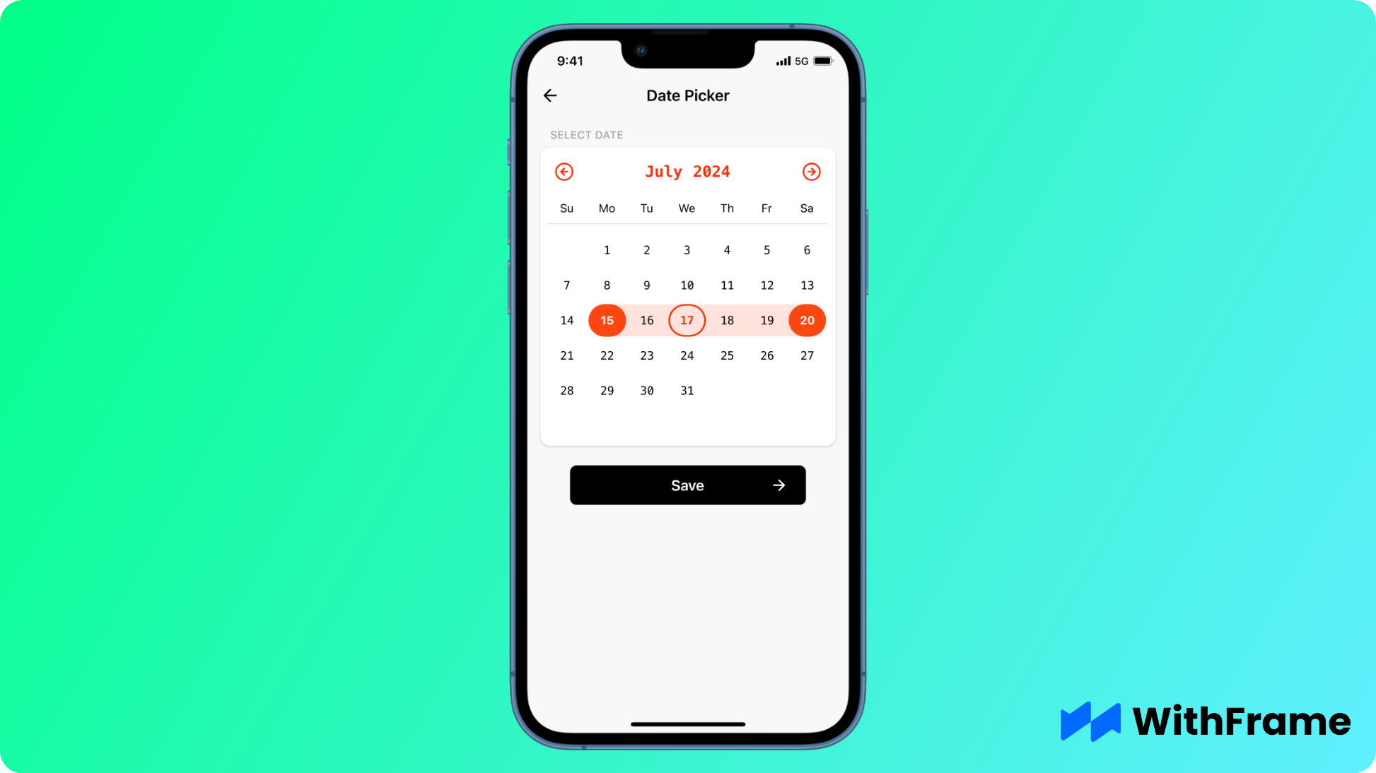 Pre-built Date Picker in React Native with custom theme